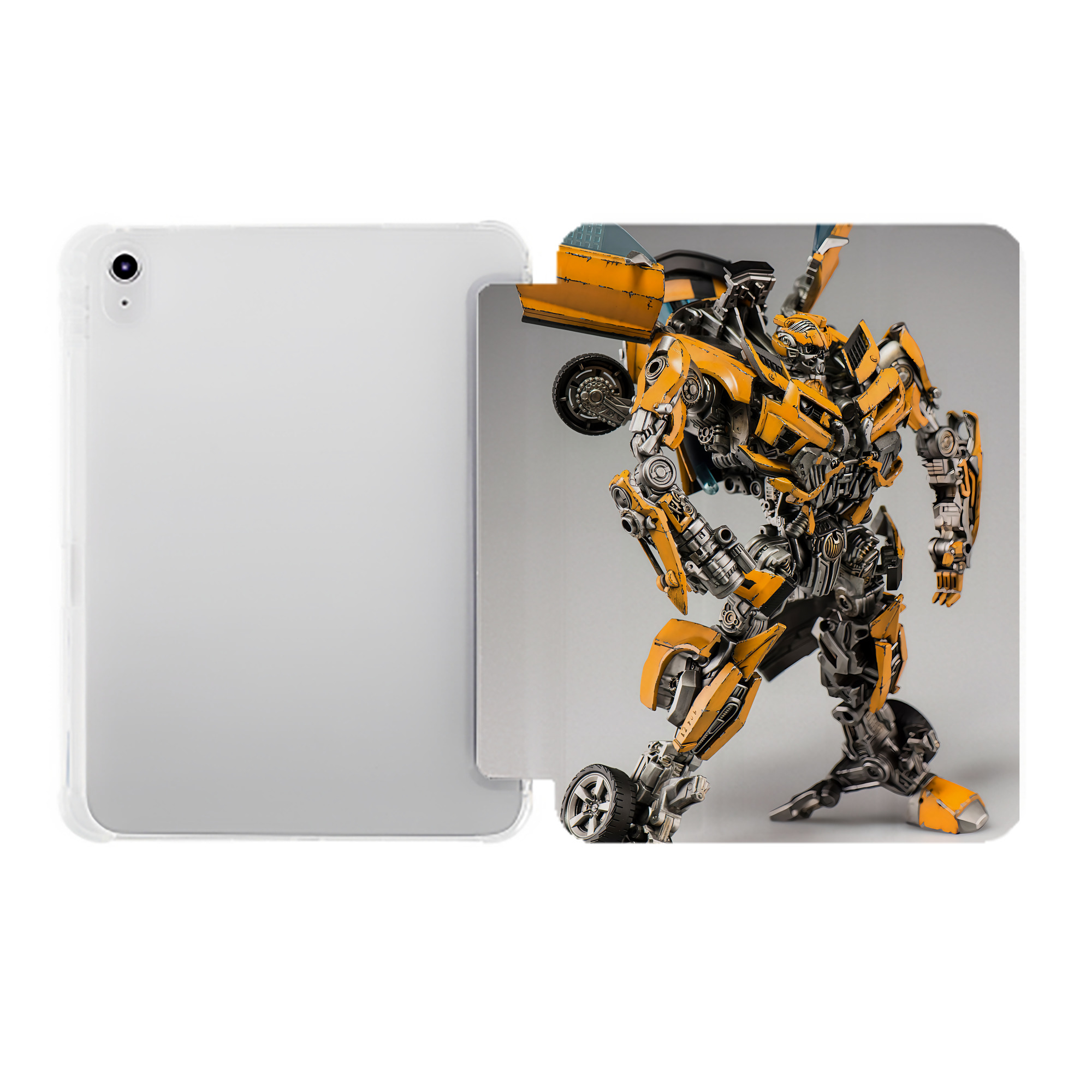（画像用） Transformers トランスフォーマー IPad ケース ペン収納付き 三つ折りスタンド PUレザー×シリコン 対応機種9.5/10.5/10.9インチ